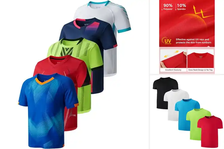 Detailed view of Best 5-Pack Boys’ Athletic Shirt Sets
