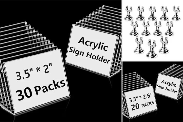 Detailed view of Best Buffet Sign Holders for Clear, Stylish Table Displays