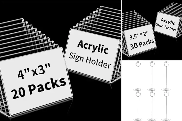 Detailed view of Best Buffet Table Sign Holders