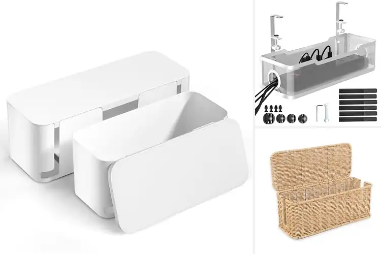 Detailed view of Best Desk Cord Management Boxes for a Cleaner Workspace