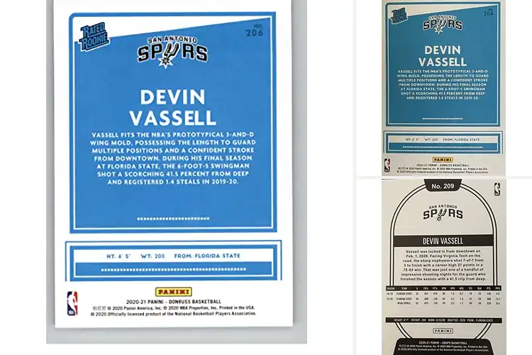Detailed view of Best Devin Vassell Rookie Cards