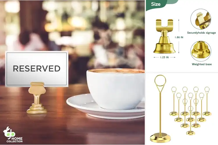 Detailed view of Best Gold Colored Table Holders