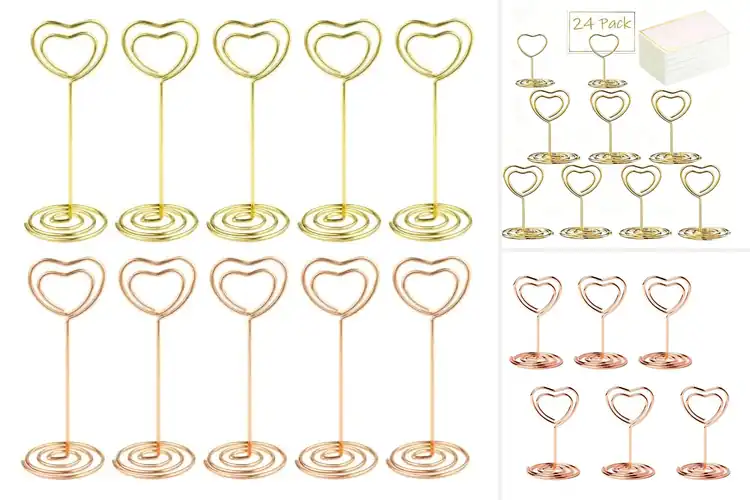 Detailed view of Best Gold Heart-Shaped Table Stands