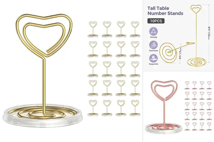 Detailed view of Best Gold Heart Table Holders for Elegant Decor
