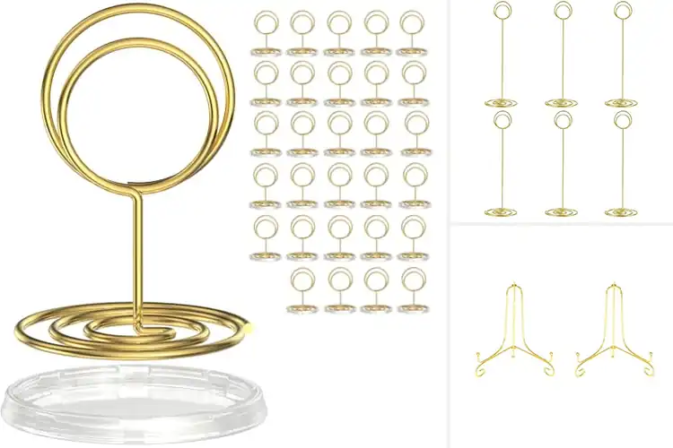 Detailed view of Best Gold Tone Card Stands