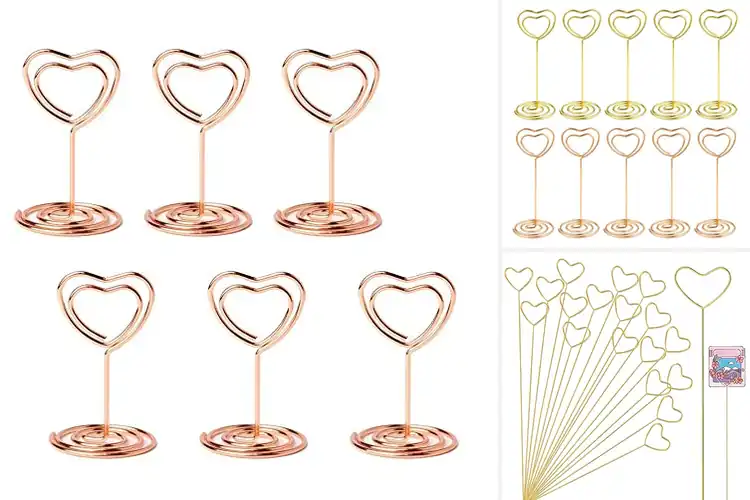Detailed view of Best Heart Shaped Table Card Clips
