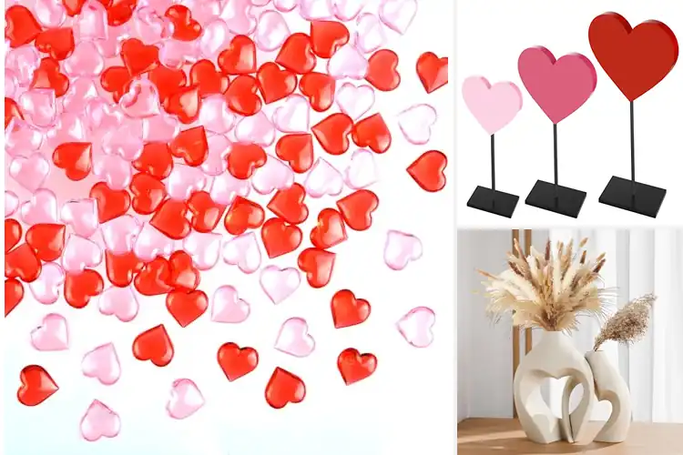Detailed view of Best Heart-Shaped Table Decorations