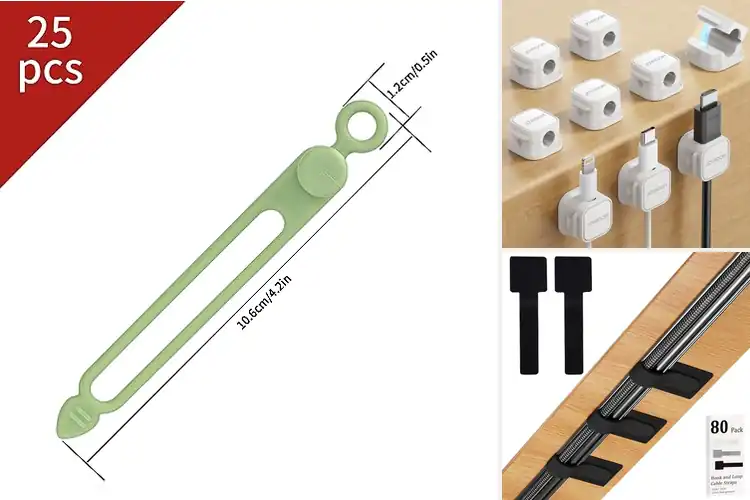 Detailed view of Best Home Cable Organizers: Tame Cord Chaos & Save Space