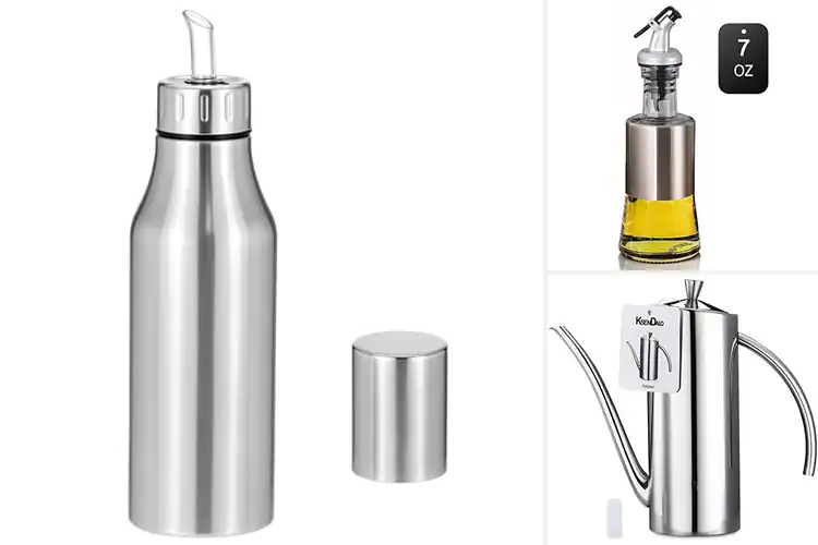 Detailed view of Best Oil Dispenser With Stainless Steel Pour Spouts