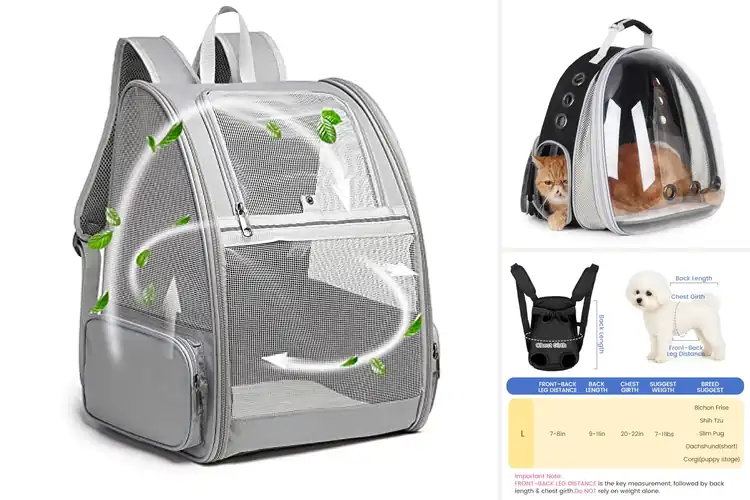 Detailed view of Best Outdoor Hiking Walking Travel Dog Backpack