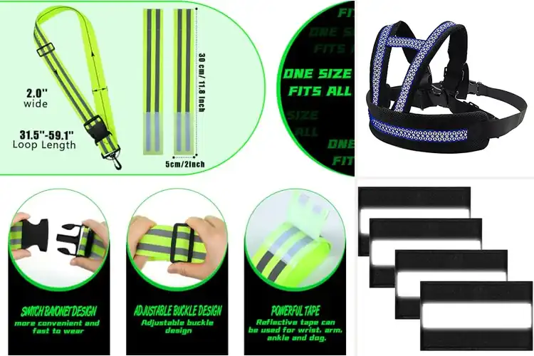 Detailed view of Best Reflective Strips Night Safety Harness