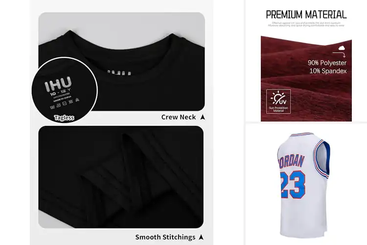 Detailed view of Best Size 16-18 Youth Basketball Tops