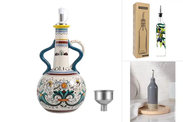 Detailed view of Best Spotted Pattern Olive Oil Dispenser