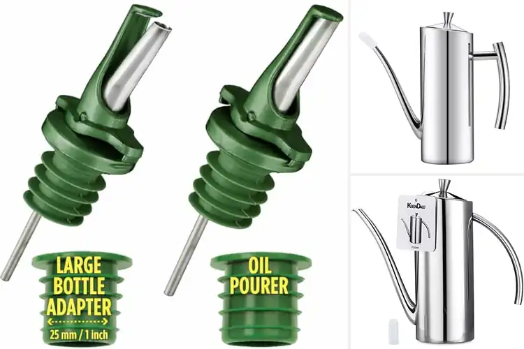 Detailed view of Best Stainless Steel Pour Spouts Olive Oil Dispensers