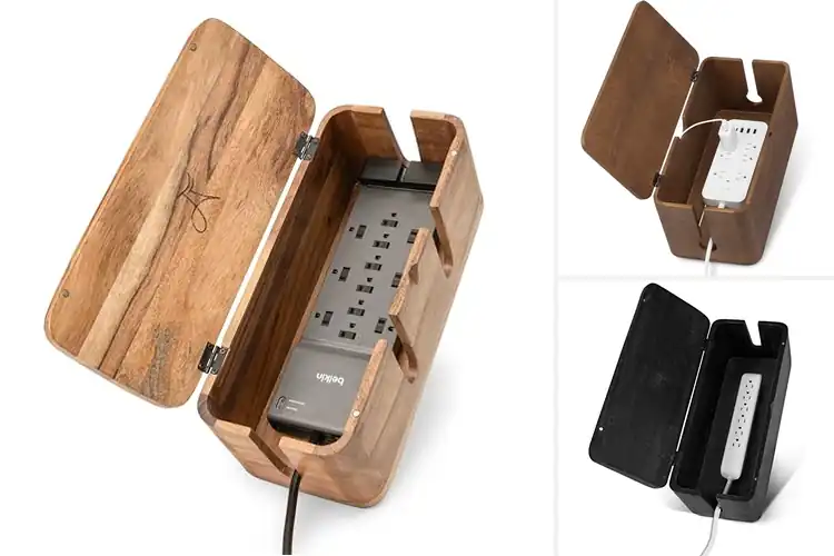 Detailed view of Best Sustainable Mango Wood Cord Boxes